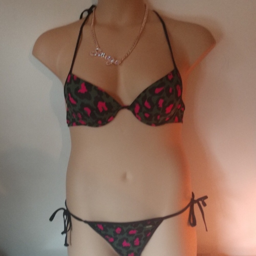 Victoria’s Secret pink cheetah bikini size small